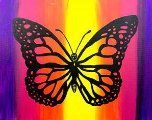 Butterfly Silhouette Painting