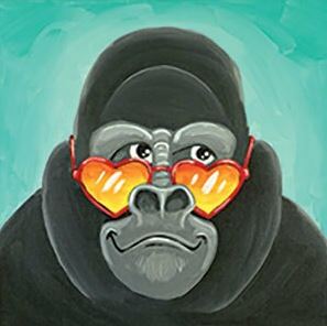 Gorilla with Glasses Painting